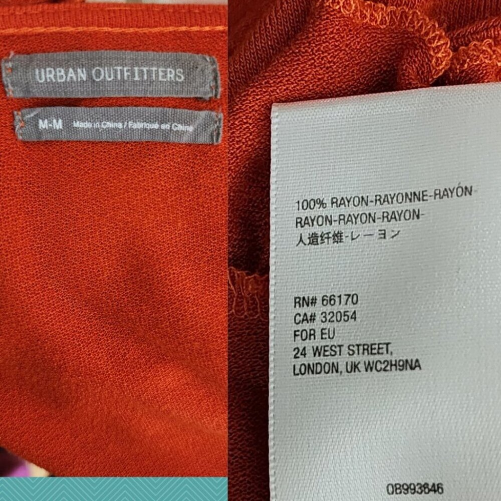 Urban Outfitters Rust Red Ruffle Wrap Crop Top - Picture 4 of 4